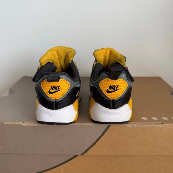 Nike Airmax 90 Easyon Grey/Yellow Toddler Sneakers- SZ 7 C - Picture 8 of 12